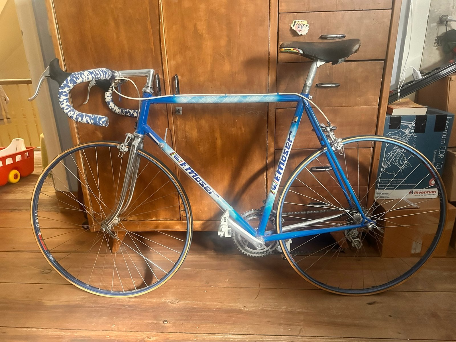 Vélo de course F. Moser 1985 peinture d’origine Campagnolo, Vélos & Vélomoteurs, 57 à 61 cm, Enlèvement ou Envoi, Utilisé, Autres marques