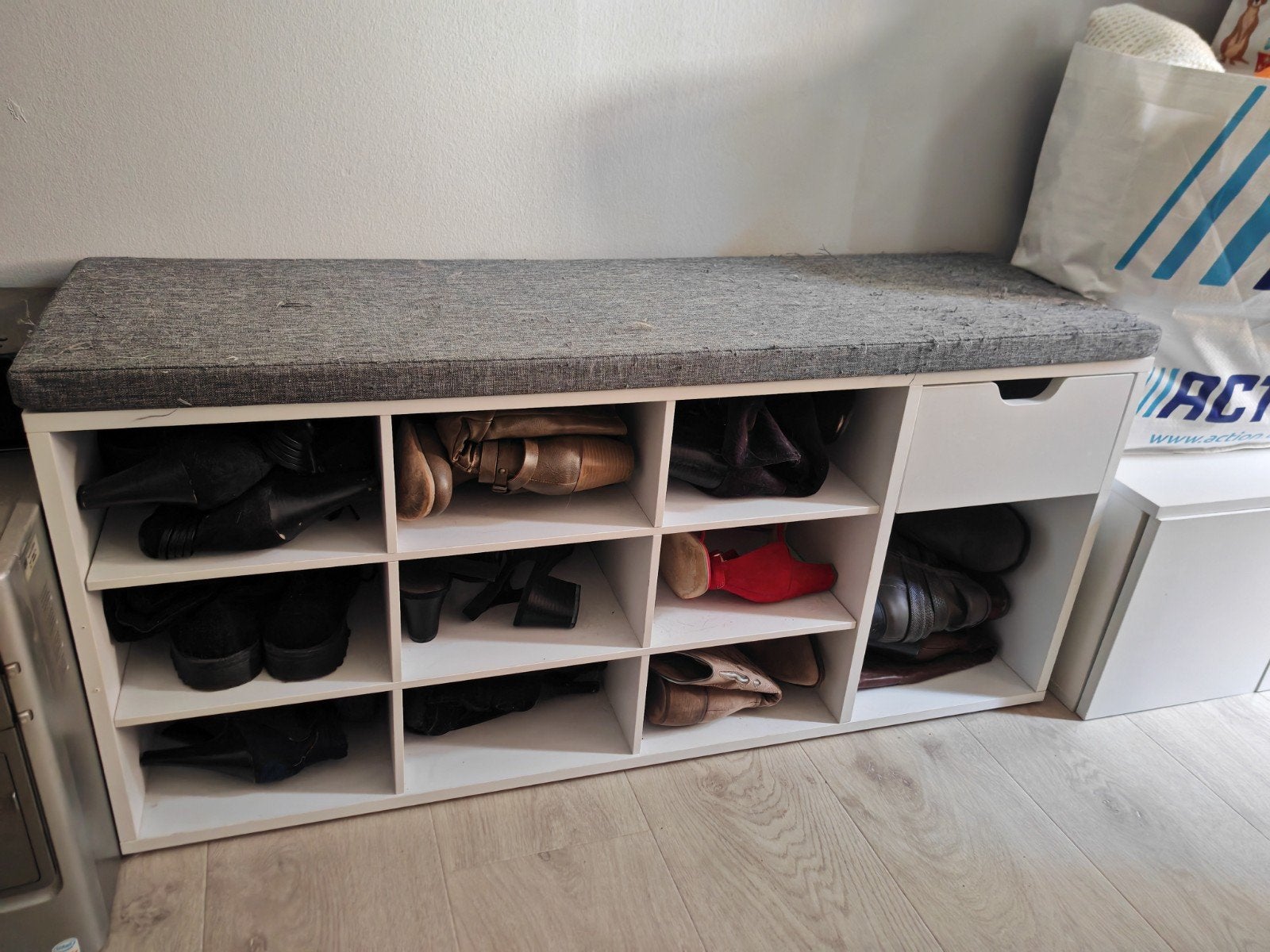 schoenen bankje wit/grijs, Enlèvement