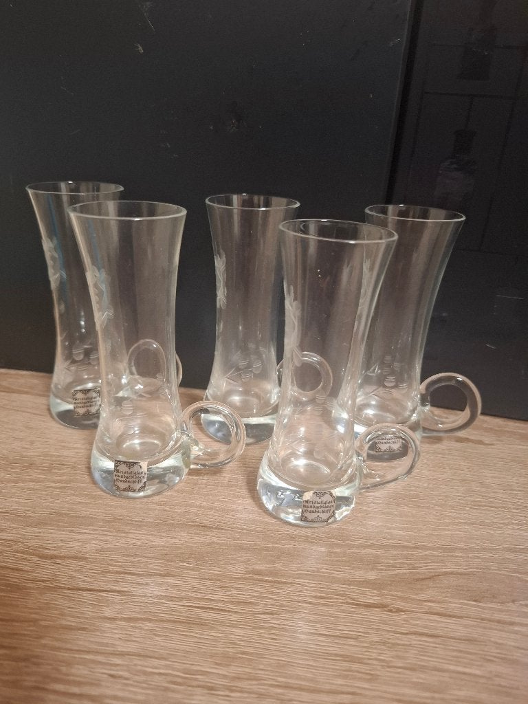 Vintage asbach uralt glazen, Verzamelen, Ophalen of Verzenden
