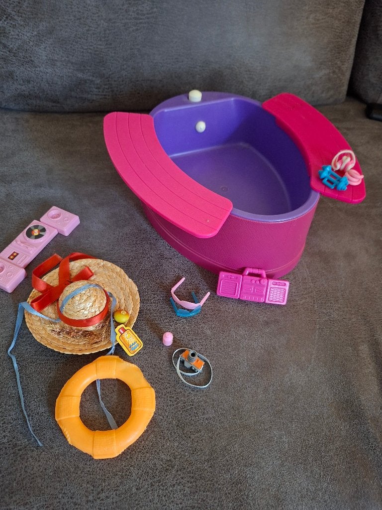 Barbie zwembad en toebehoren, Kinderen en Baby's, Speelgoed | Poppen, Ophalen of Verzenden, Zo goed als nieuw, Barbie