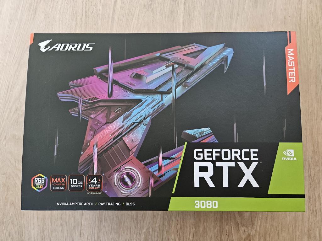 Aorus Geforce RTX 3080, Informatique & Logiciels, Cartes vidéo, Enlèvement ou Envoi, GDDR6, PCI-Express 4, Utilisé
