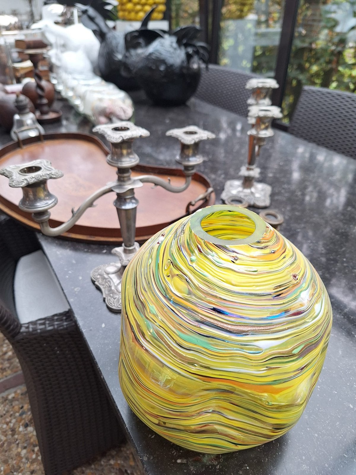 Vase en verre d'art, Enlèvement, Comme neuf