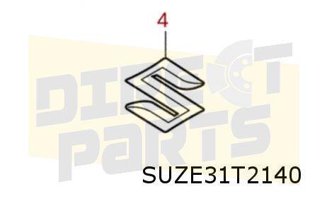 Suzuki Across (9/20-) (A5Z) embleem logo "Suzuki" achterzijd, -, Verzenden, -, Nieuw