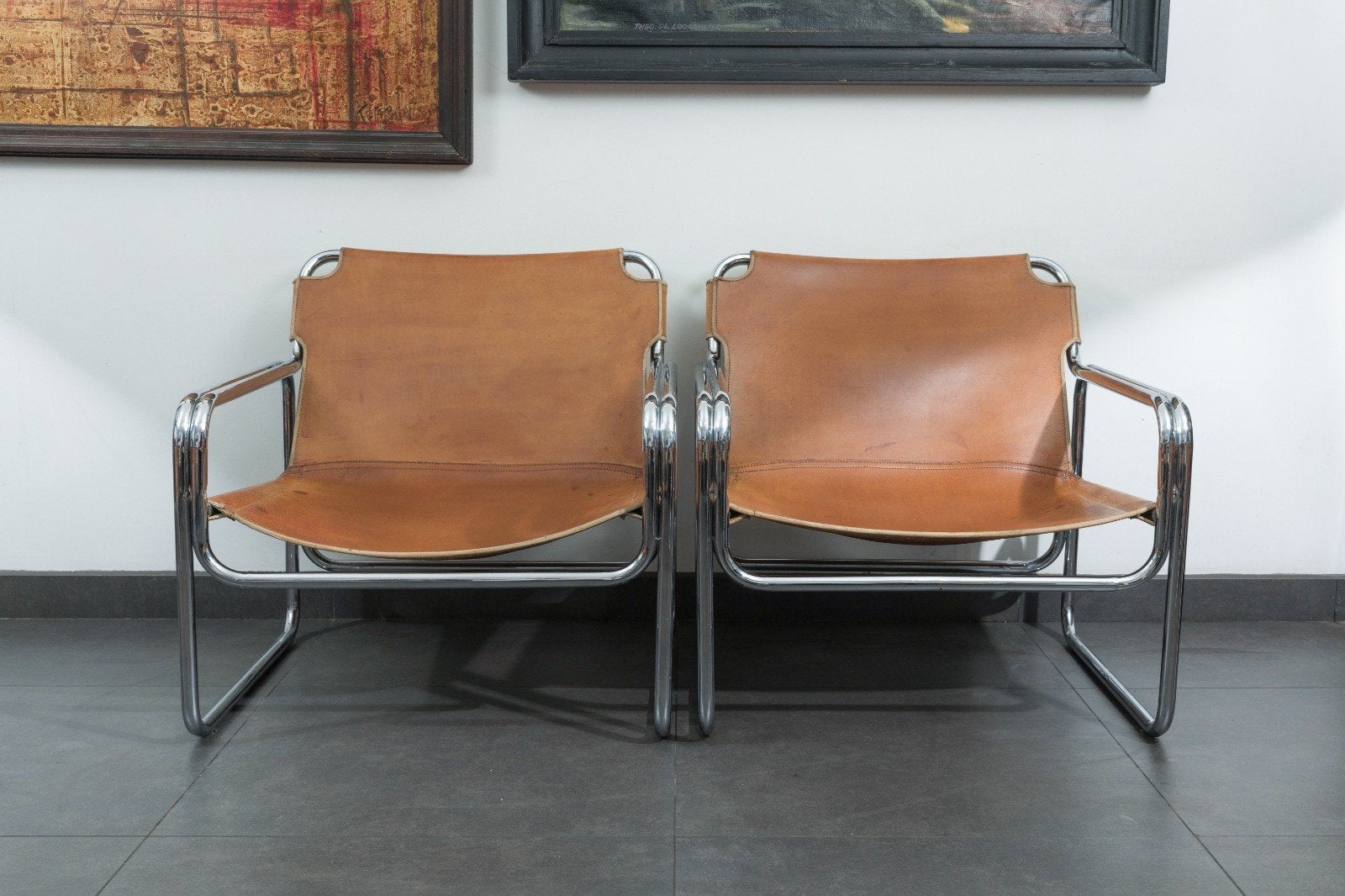 lounge seats cognac tuigleder Jox Interni 1970, Ophalen