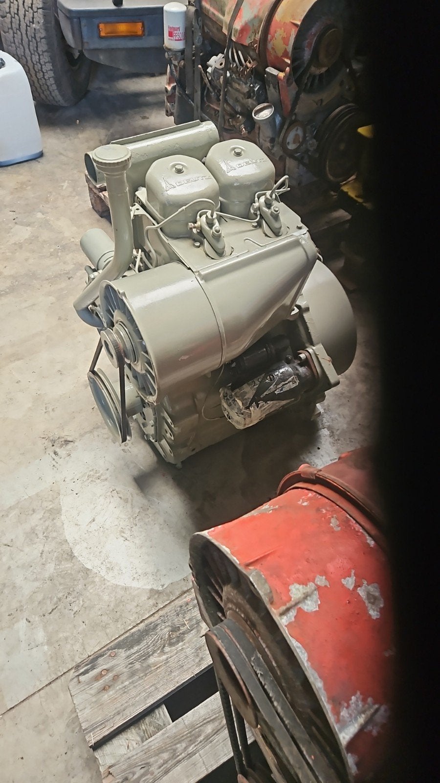 Deutz 2 cil 912 avec pompe de canalisation, Enlèvement