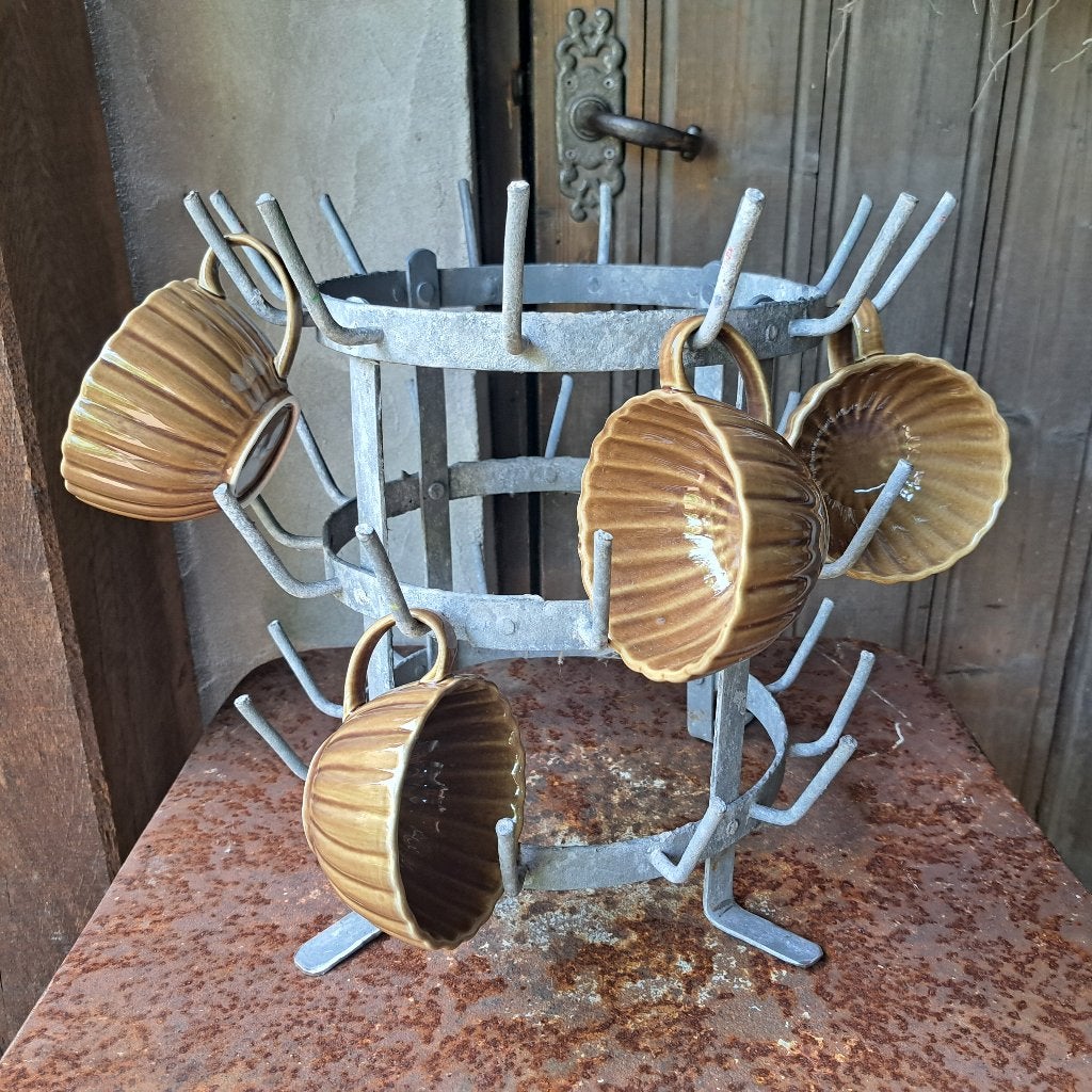 Ancien porte-bouteilles en zinc français en brocante modèle, Enlèvement ou Envoi, Utilisé, Brocante
