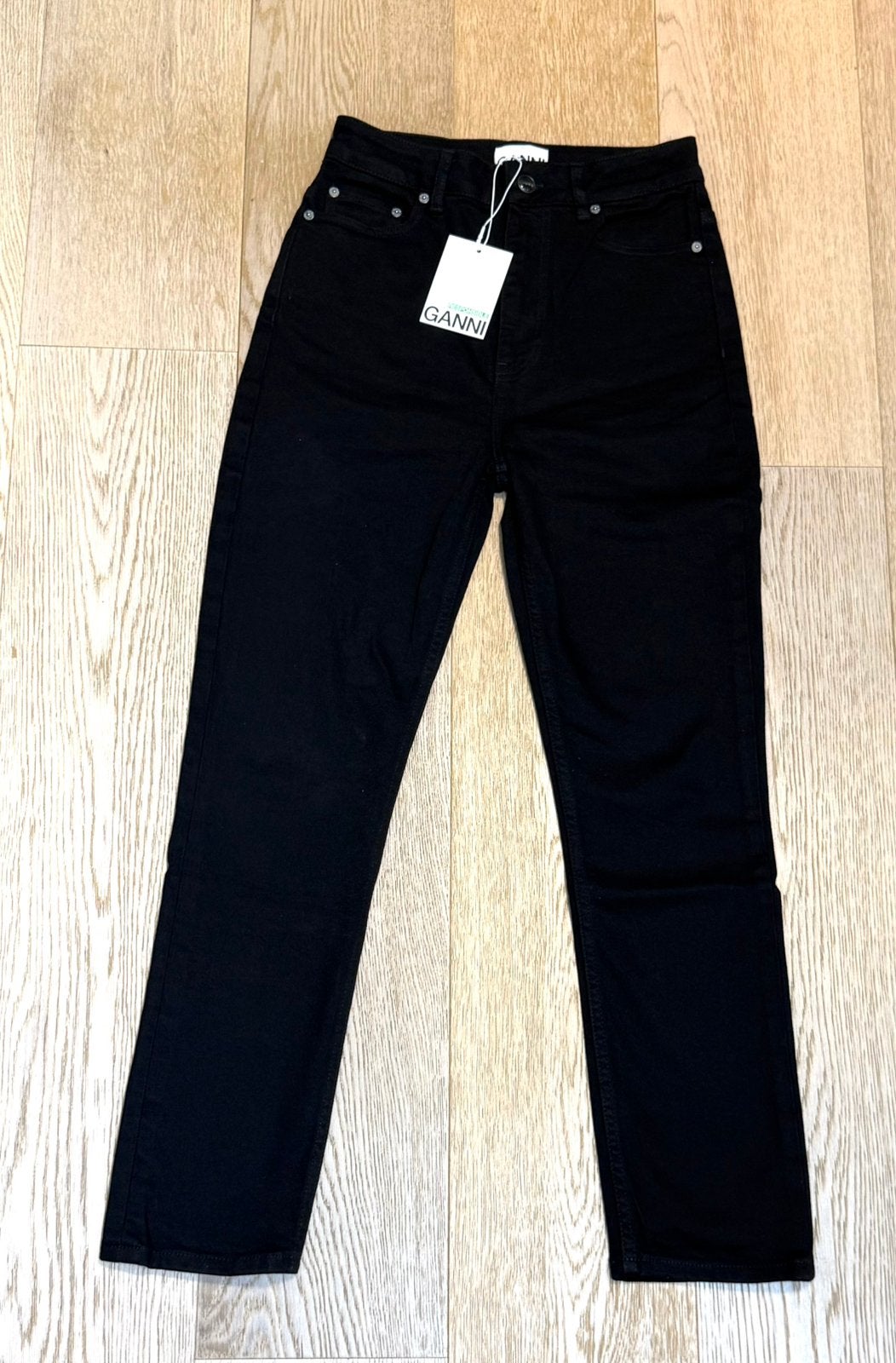 Nieuwe 155 en zwarte jeans Ganni W27 L32, Kleding | Dames, Ophalen of Verzenden, Nieuw, Wit