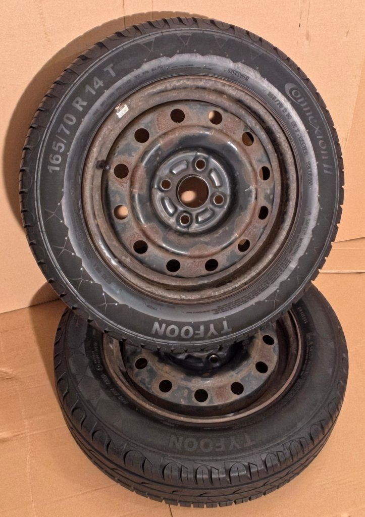 2 x pneus 165 / 70 / R14 T en très bonne état, 14 pouces, Véhicule de tourisme, Pneus été, Pneu(s)