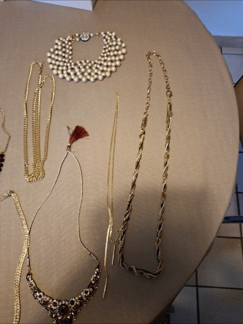 bijoux, Bijoux, Sacs & Beauté, Colliers, Avec pendentif, Utilisé, Autres matériaux, Jaune