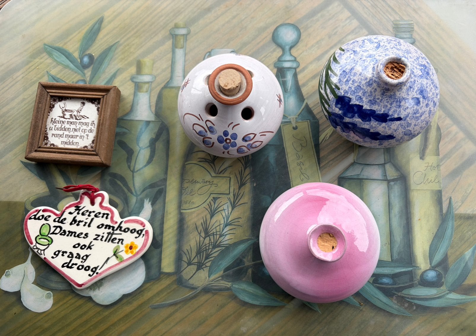 5 kleine keramieken objecten, Ophalen of Verzenden, Gebruikt, Miniatuur