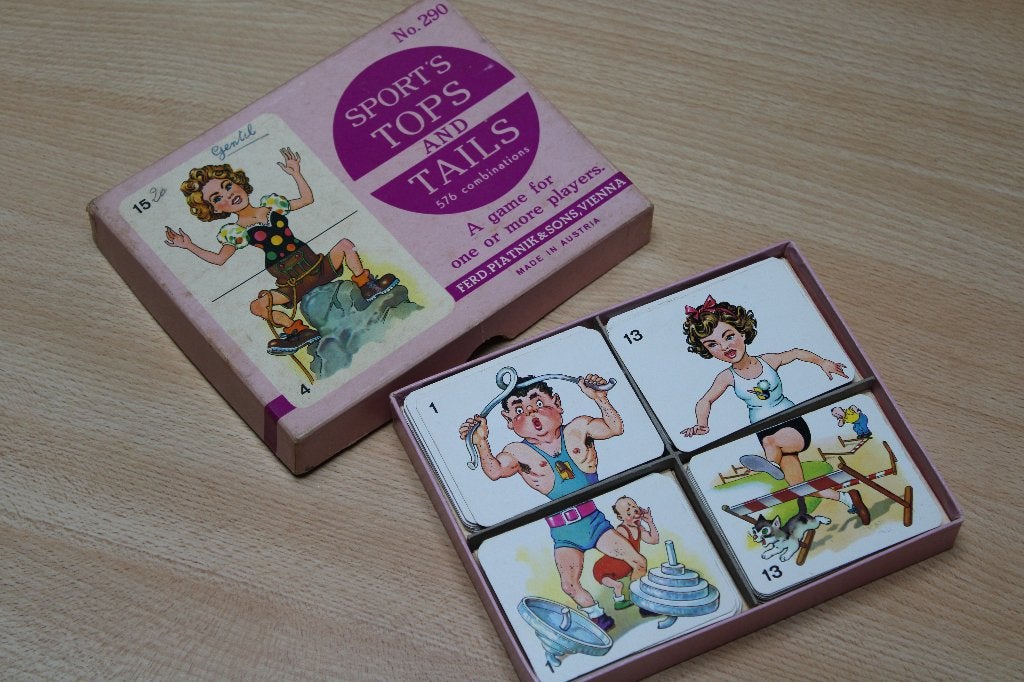Jeu de cartes vintage « Tops and Tails » (sport) 1960, 1 ou 2 joueurs, Enlèvement ou Envoi, Comme neuf, Tops and Tails