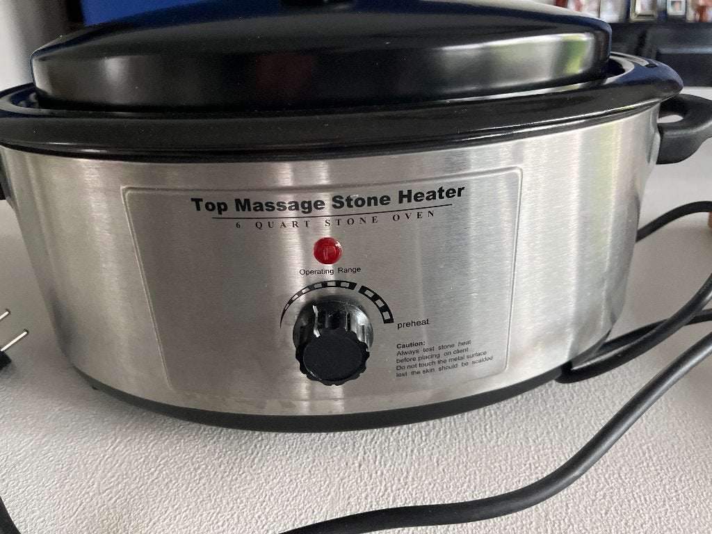 Hotstone massage set professioneel, Sport en Fitness, Massageproducten, Ophalen, Zo goed als nieuw, Hotstone