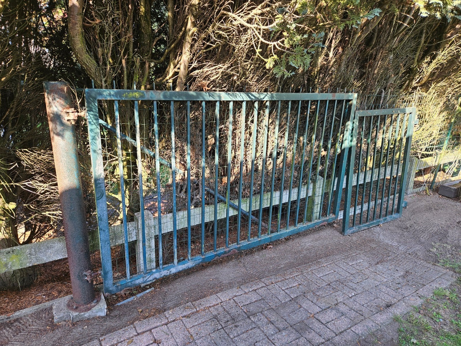 stevige poort, Tuin en Terras, Ophalen, Gebruikt, IJzer, Met poort