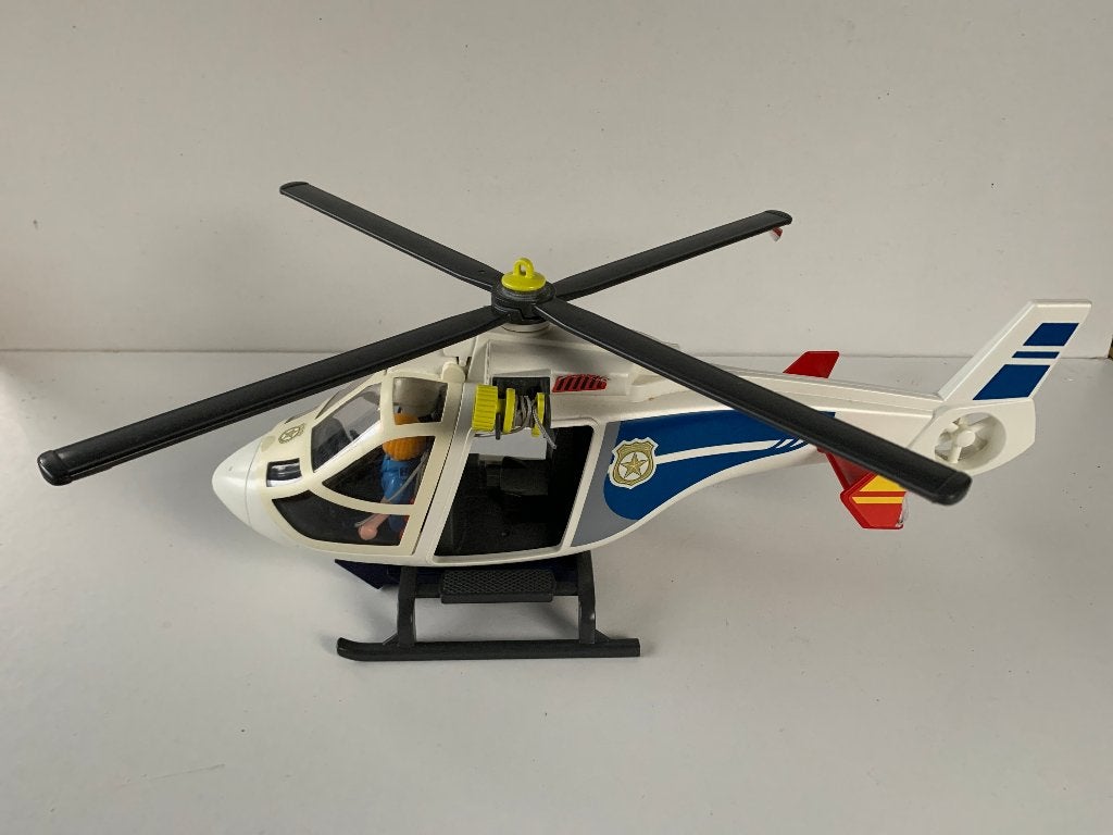 PLAYMOBIL: POLITIEHELICOPTER, Losse onderdelen, Voertuig, Ophalen of Verzenden, Zo goed als nieuw