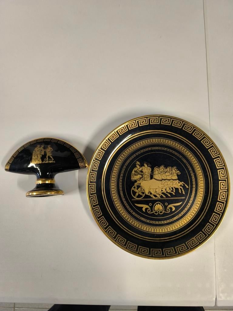Grieks hangbord met bijpassend serviethouder, Antiek en Kunst, Ophalen