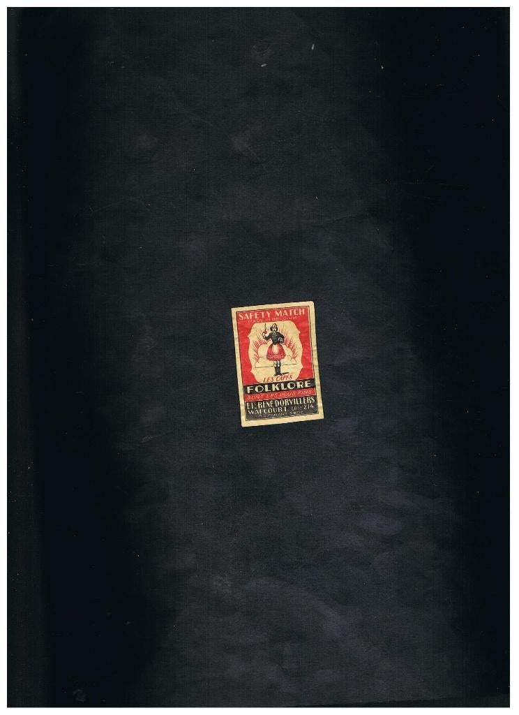 WALCOURT OUD RECLAME ETIKET, Verzenden, Gebruikt, Luciferdoosjes of -merken