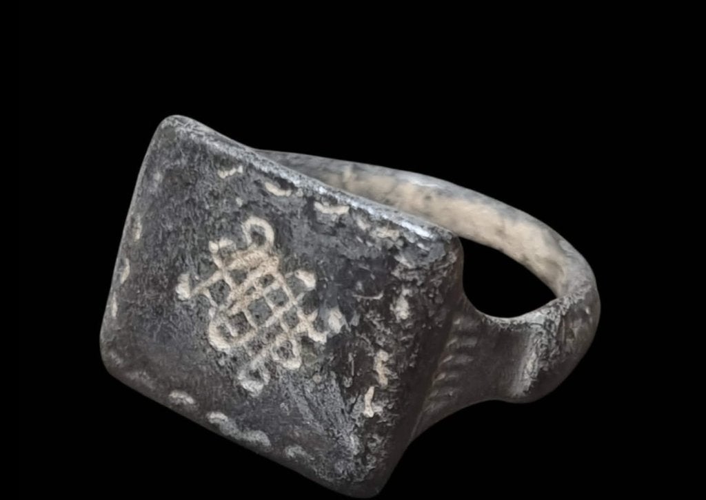 Middeleeuwse stempelring (Brons), Ophalen of Verzenden