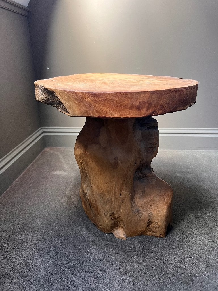 set bijzettafel teak (koppel), Ophalen, Gebruikt