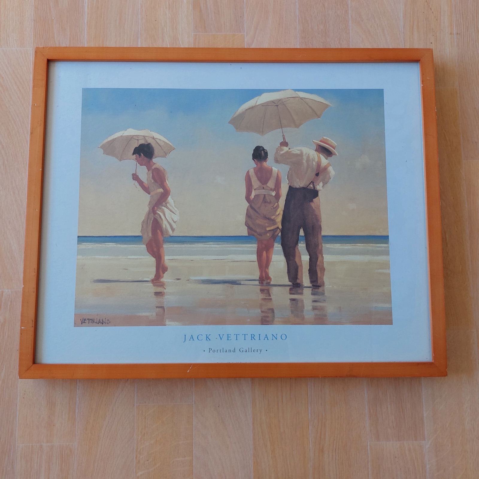 Werk „Mad Dogs” van Jack Vettriano (1994), Zo goed als nieuw, Rechthoekig Liggend, Overige onderwerpen, Met lijst