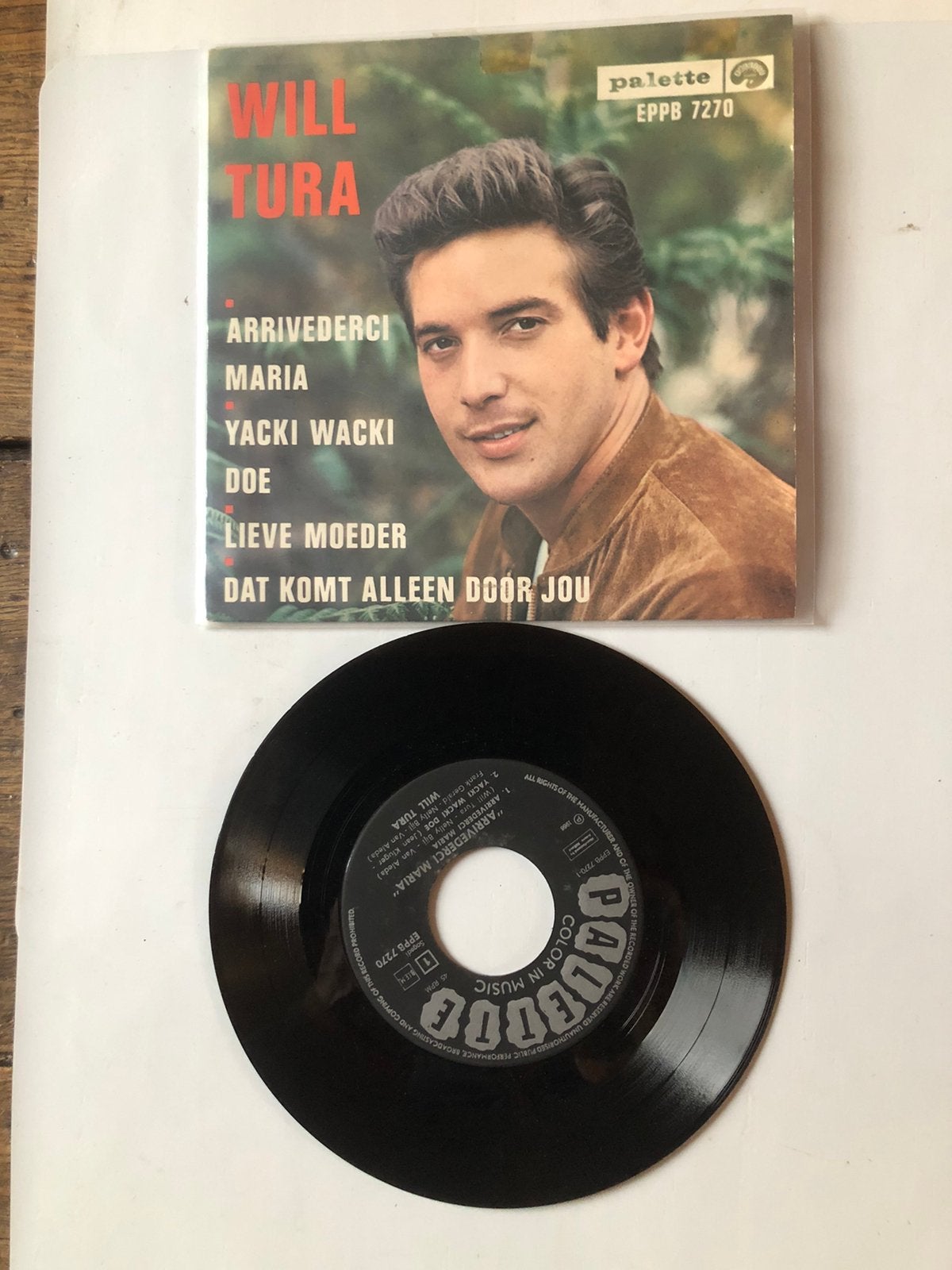 Will Tura: arrivederci Maria ( EP; belpop), Verzenden, Zo goed als nieuw, EP
