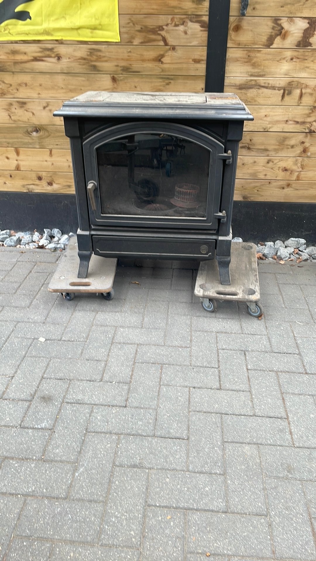 Mazout kachel 10kw, Ophalen, Gebruikt, Vrijstaand