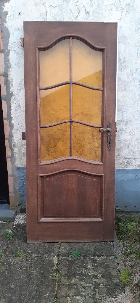 Houten klassieke binnendeuren, Moins de 200 cm, Porte intérieure, Enlèvement, Verre