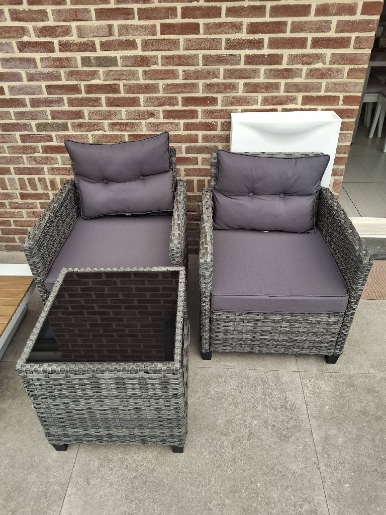 Tuinset nieuw, Tuin en Terras, Kunststof, Bijzettafel, Nieuw, Tuinset