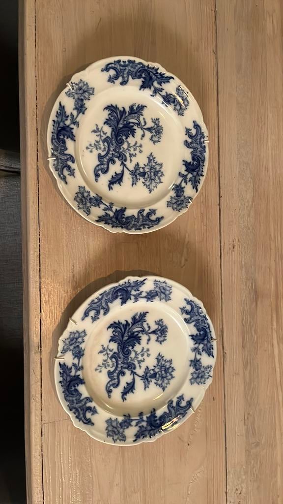 Deux assiettes faïencerie française du XIXe siècle, Ophalen