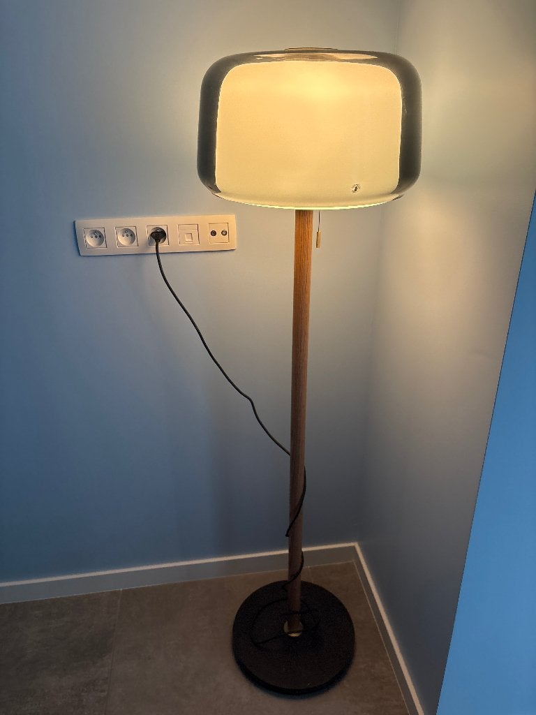 Staanlamp Evedal IKEA, Enlèvement, Comme neuf, Verre, 100 à 150 cm