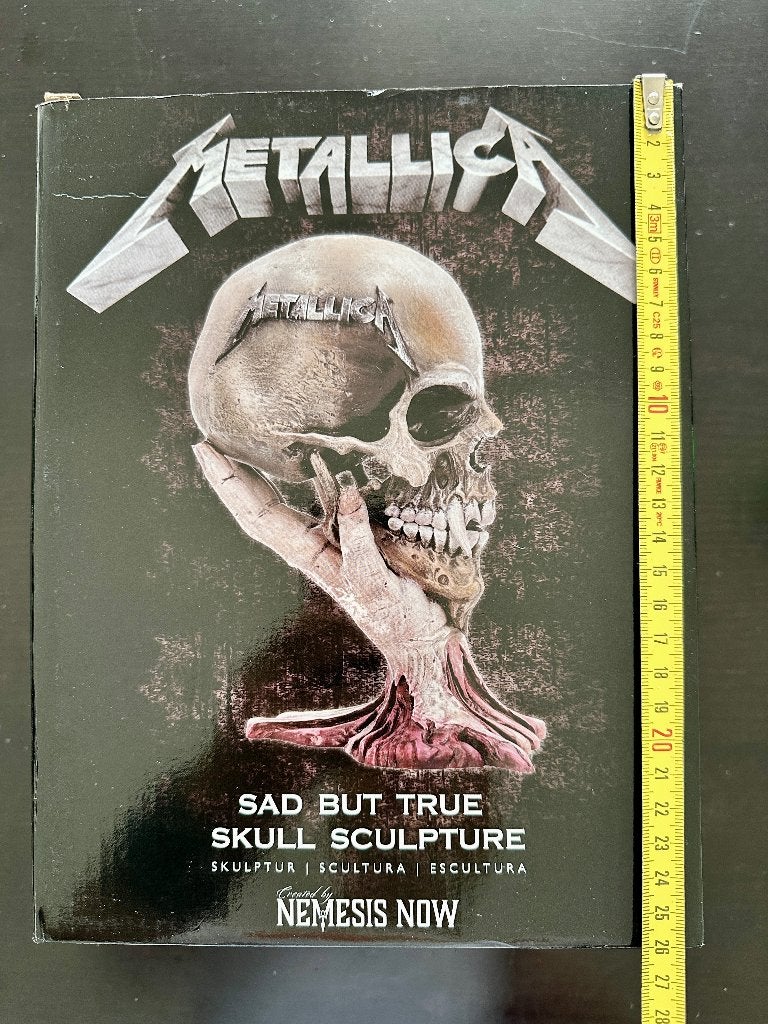 METALLICA Sad but true schedelsculptuur 22 cm — Nemesis Now, Ophalen of Verzenden, Nieuw in verpakking, Metal, Overige typen