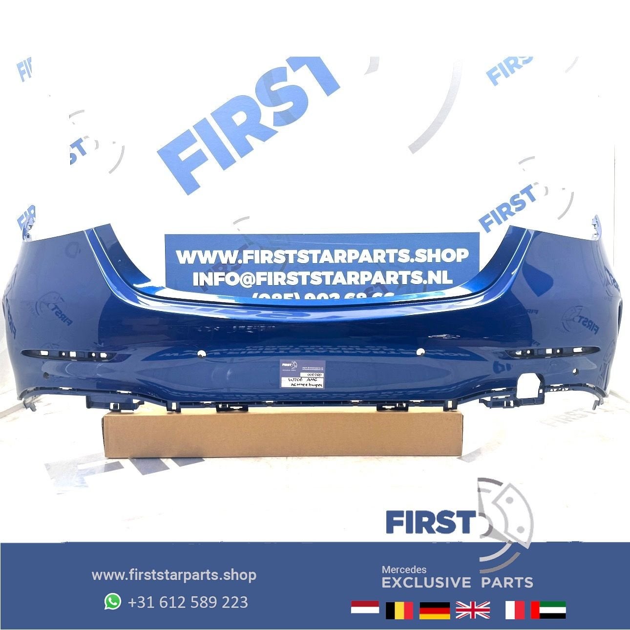W206 AMG BUMPER A2068850703 ACHTERBUMPER 2021-2025 ZWART WIT