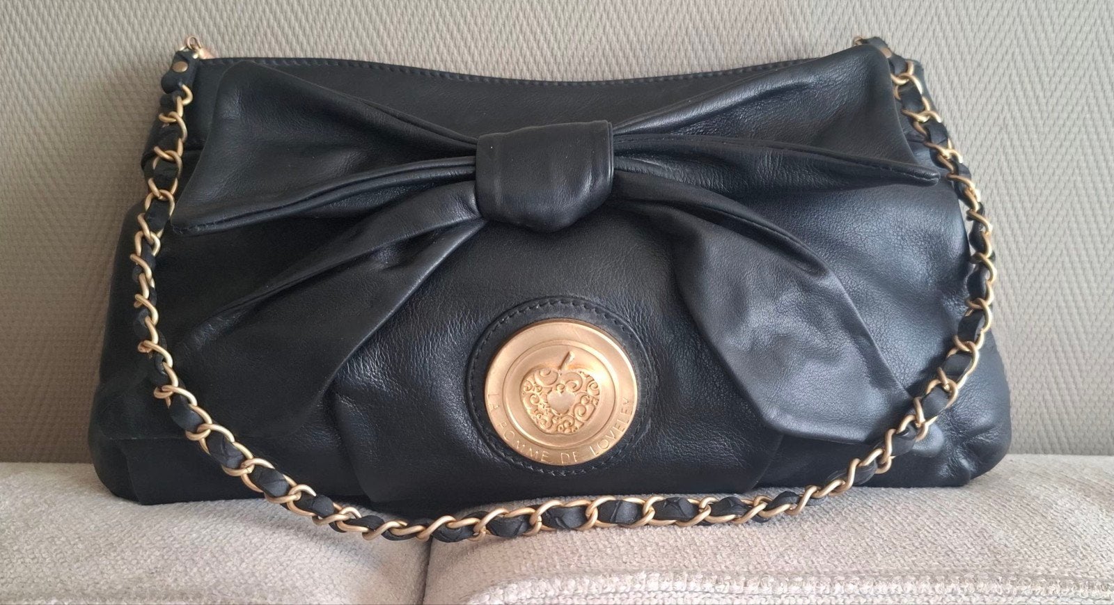 La Pomme de Lovely handtas, Ophalen of Verzenden, Zo goed als nieuw, Zwart, Handtas