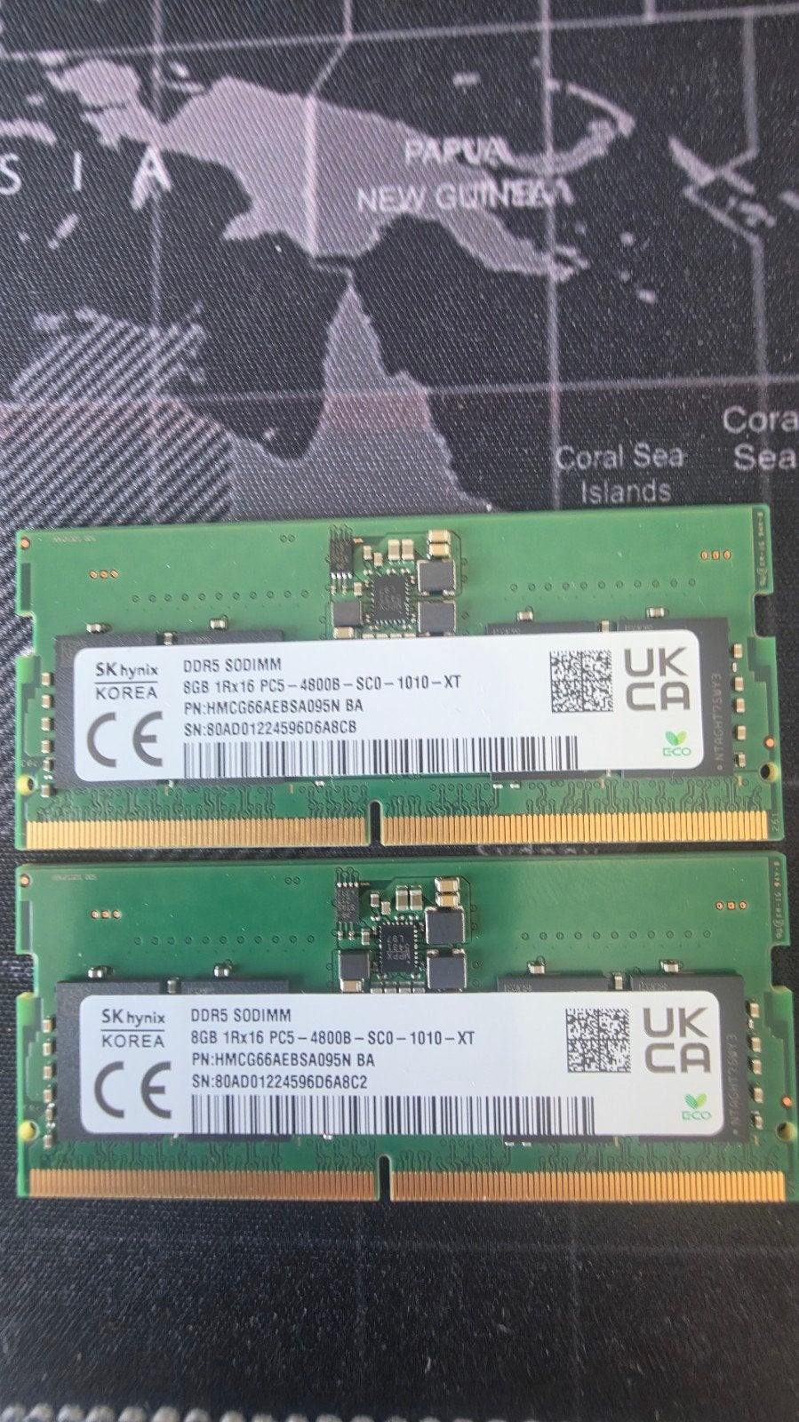 2x8gb ddr5 4800mhz pratiquement pas utilisé, Informatique & Logiciels, Enlèvement ou Envoi, Comme neuf, DDR5, Laptop