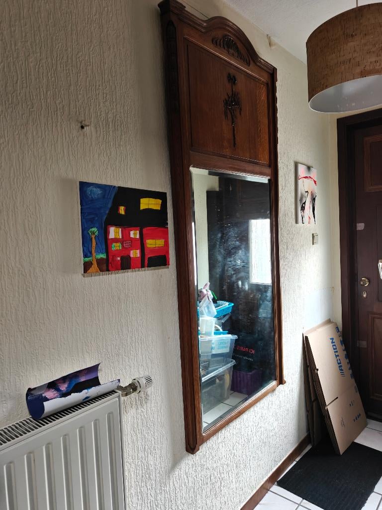Grote spiegel, Antiek en Kunst, Ophalen, Rechthoekig, 50 tot 100 cm, 150 tot 200 cm