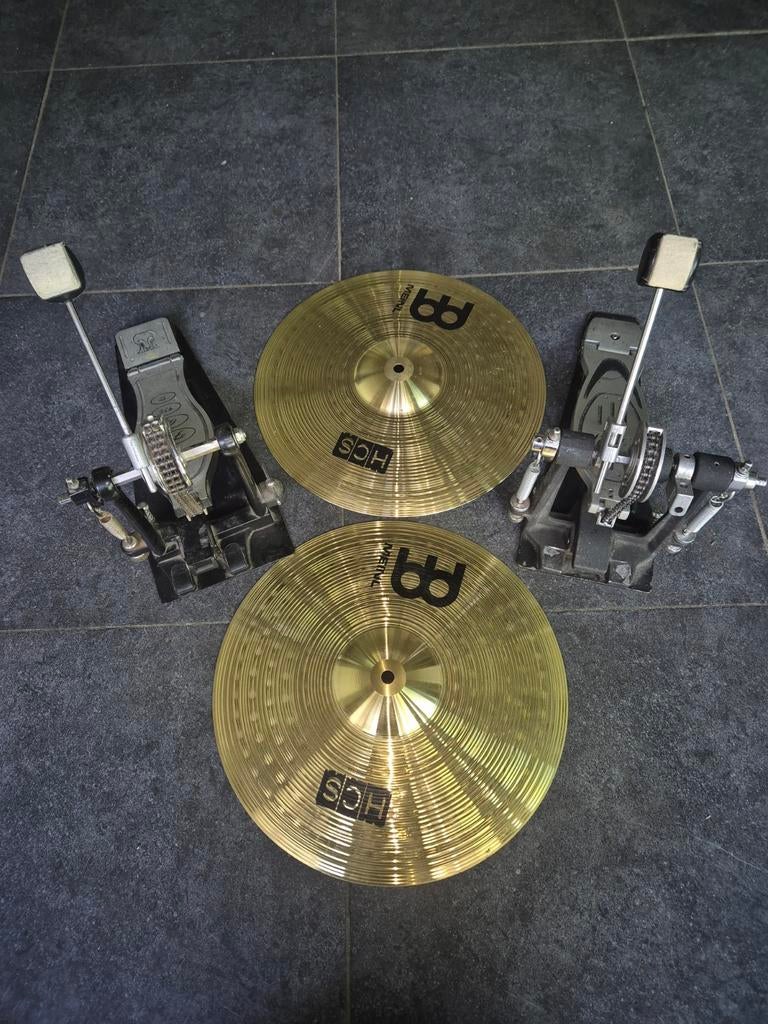 2 kickpedalen en hi - hat symbalen, Muziek en Instrumenten, Ophalen, Pearl