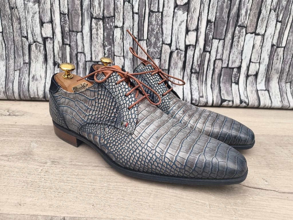 Giorgio blauwe croco schoenen voor mannen - Maat 44, Vêtements | Hommes, Chaussures, Chaussures à lacets, Comme neuf, Bleu, Envoi