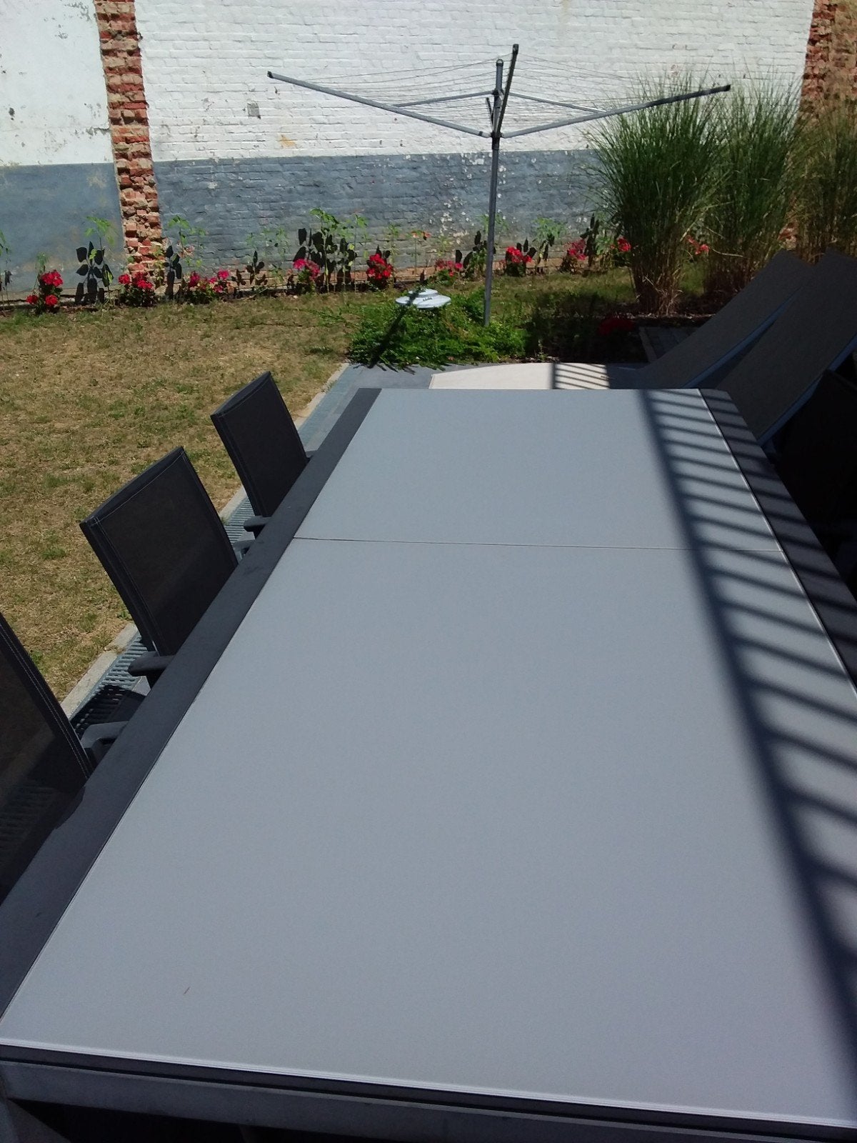 Table de jardin 6 à 10 personnes avec chaises, Jardin & Terrasse, Chaise, Salons de jardin, Aluminium, Enlèvement