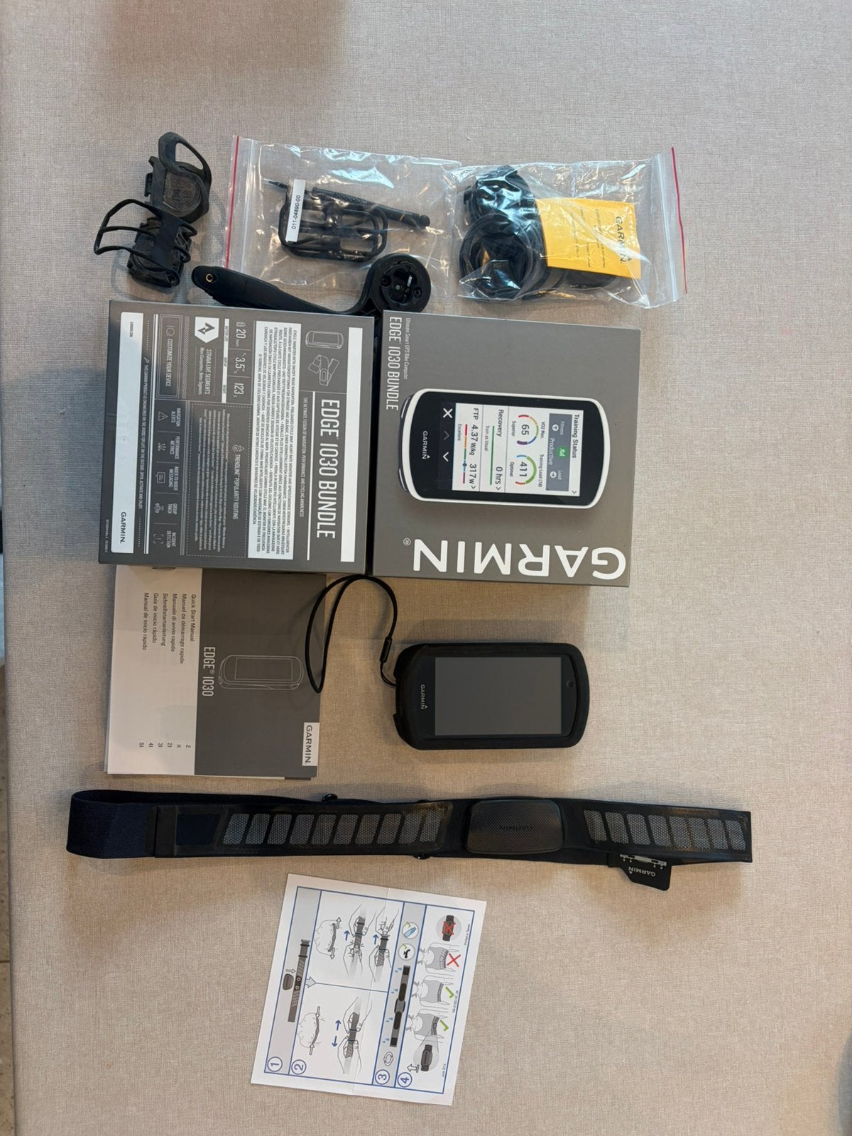 Garmin Edge 1030 Bundle fietscomputer in perfecte staat, Ophalen, GPS, Zo goed als nieuw