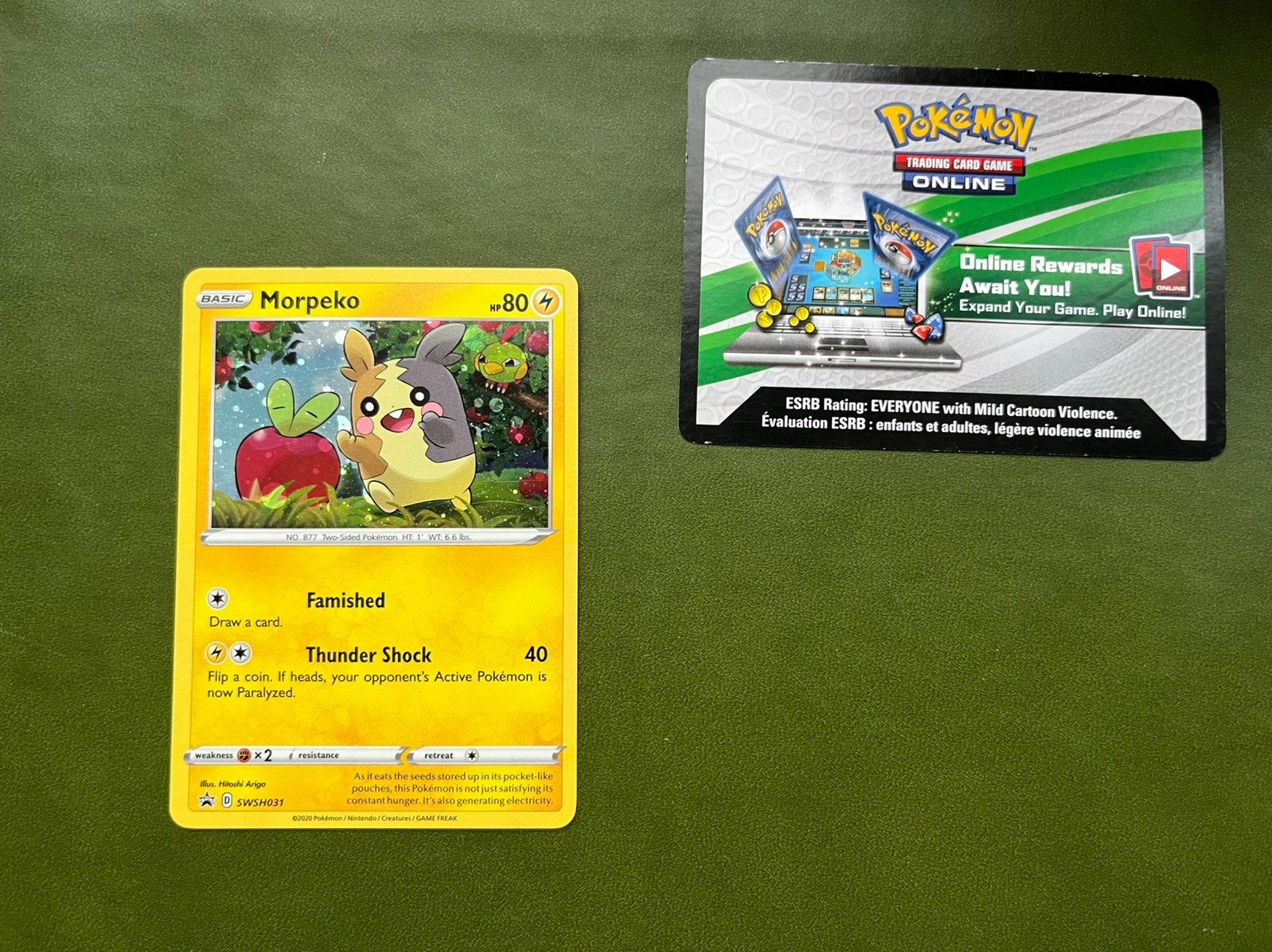 Morpeko SWSH116 promo kaart, Hobby en Vrije tijd, Verzamelkaartspellen | Pokémon, Ophalen of Verzenden, Zo goed als nieuw, Losse kaart
