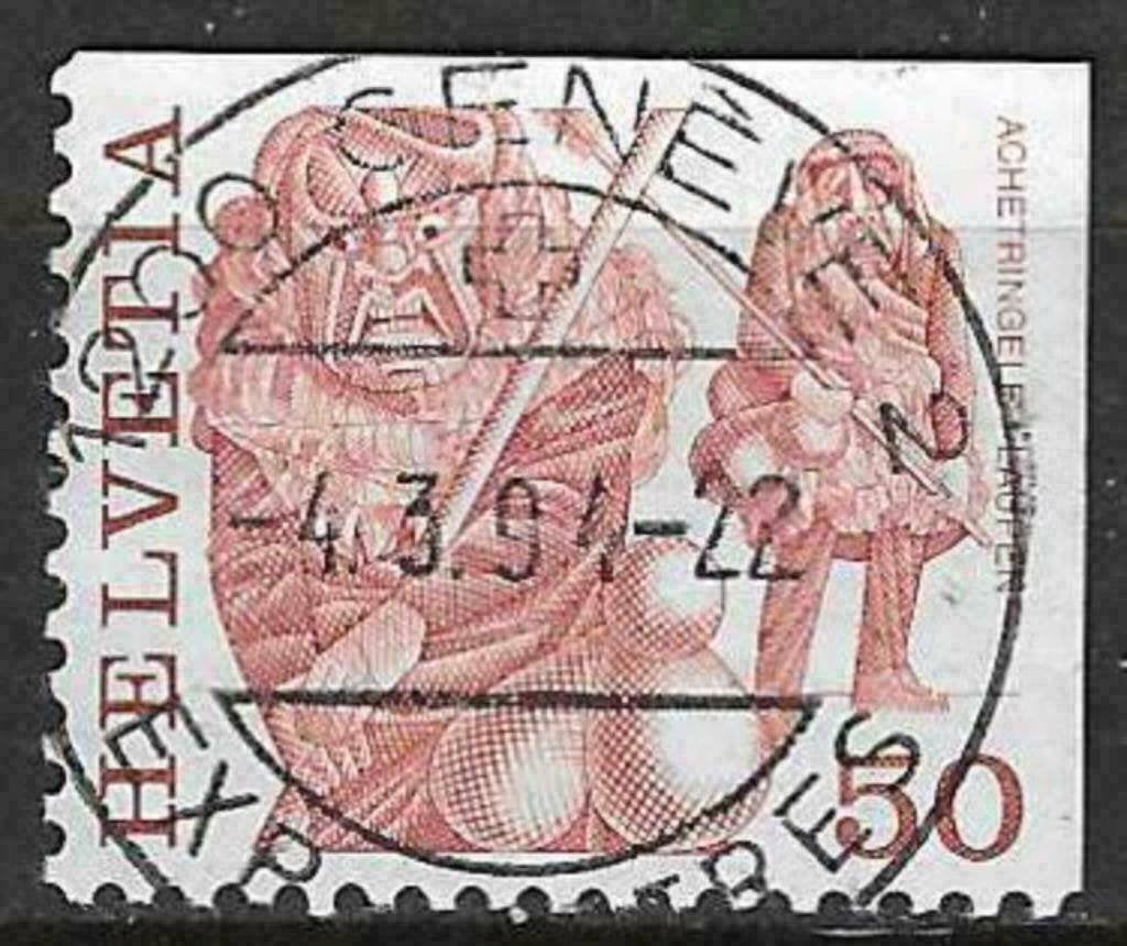 Zwitserland 1977 - Yvert 1038c - Populaire gebruiken (ST), Verzenden, Gestempeld
