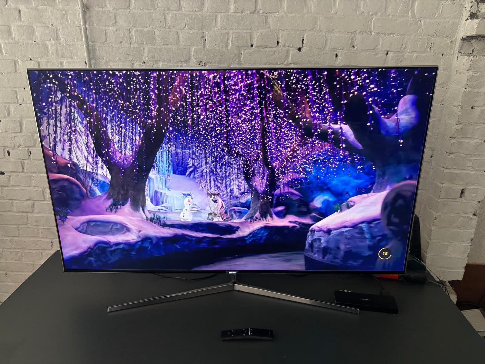 Samsung Smart 4K UHD 55 inch met klein mankement, Audio, Tv en Foto, Ophalen, QLED, 120 Hz, Zo goed als nieuw