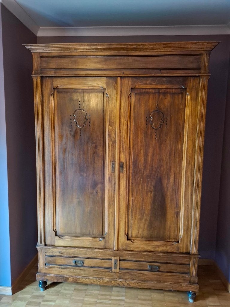 Antieke eiken kleerkast, Antiek en Kunst, Ophalen