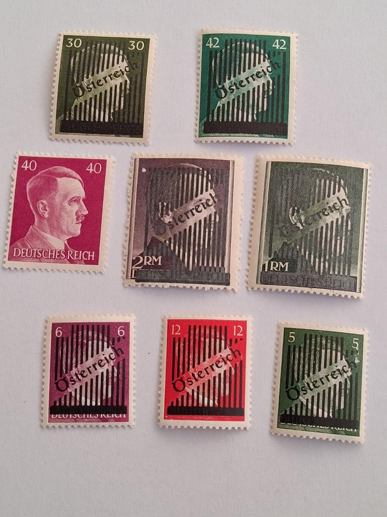 8 timbres Deutsches Reich N.Obl . Faire offre, Timbres & Monnaies, Enlèvement ou Envoi, Jusqu'à 1940, Non oblitéré