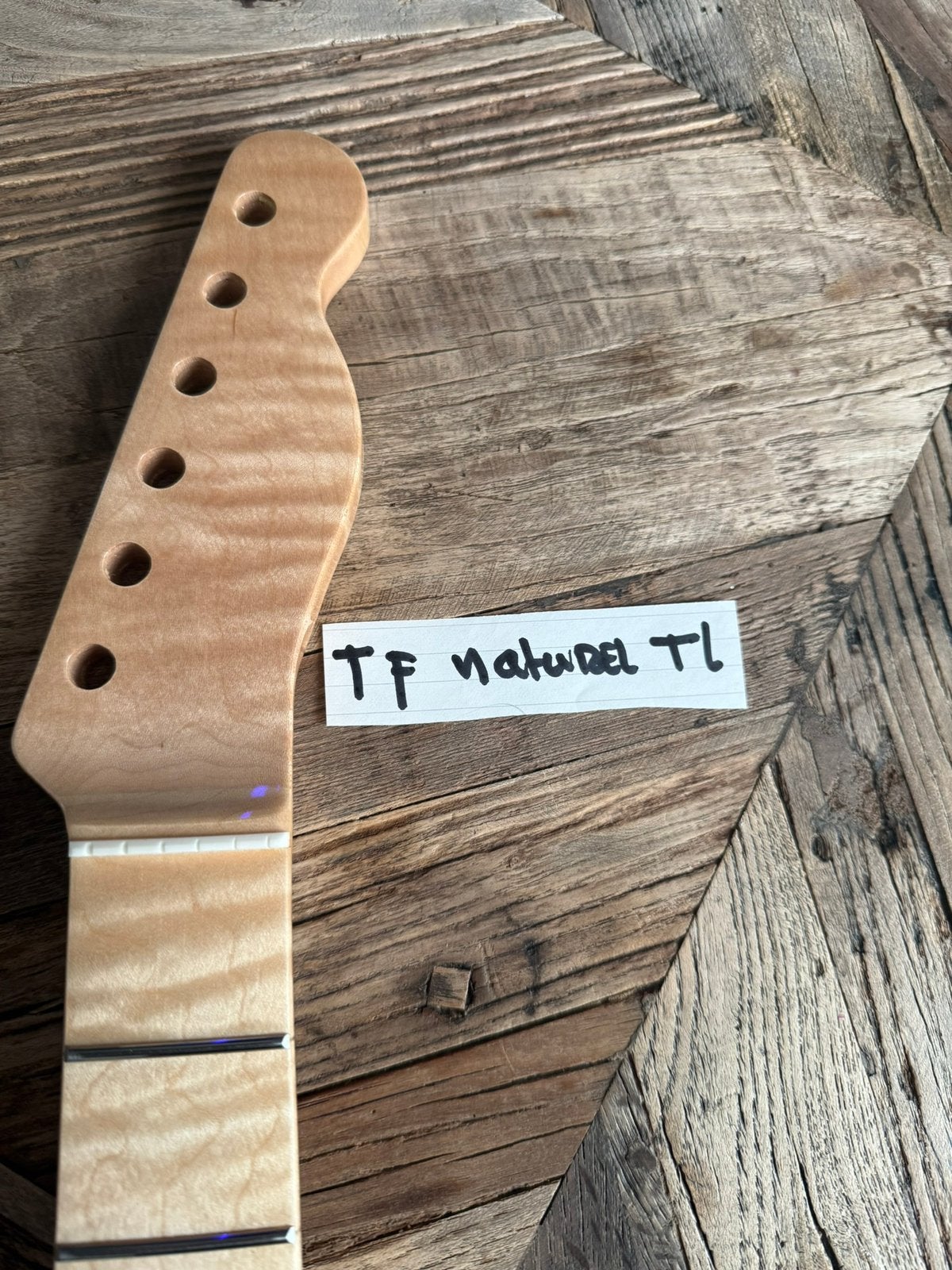 Telecaster hals “ Tigerflame Naturel poly finish”TF NAT TL, Muziek en Instrumenten, Verzenden, Nieuw