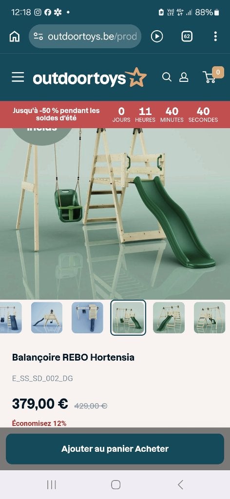Balancoire pour petits, Hobby en Vrije tijd, Overige Hobby en Vrije tijd, Ophalen, Nieuw