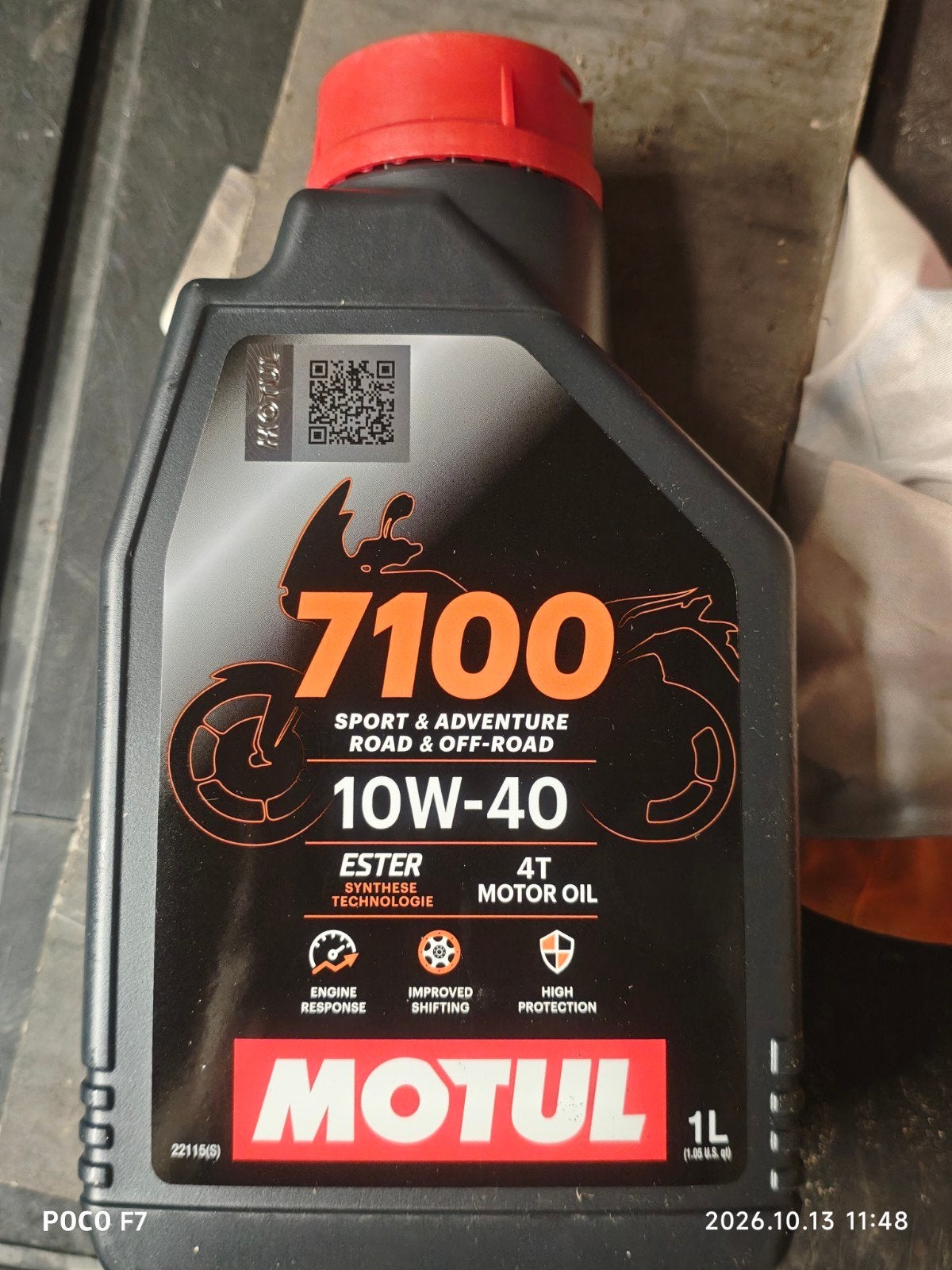motul 7100  motorolie, Ophalen