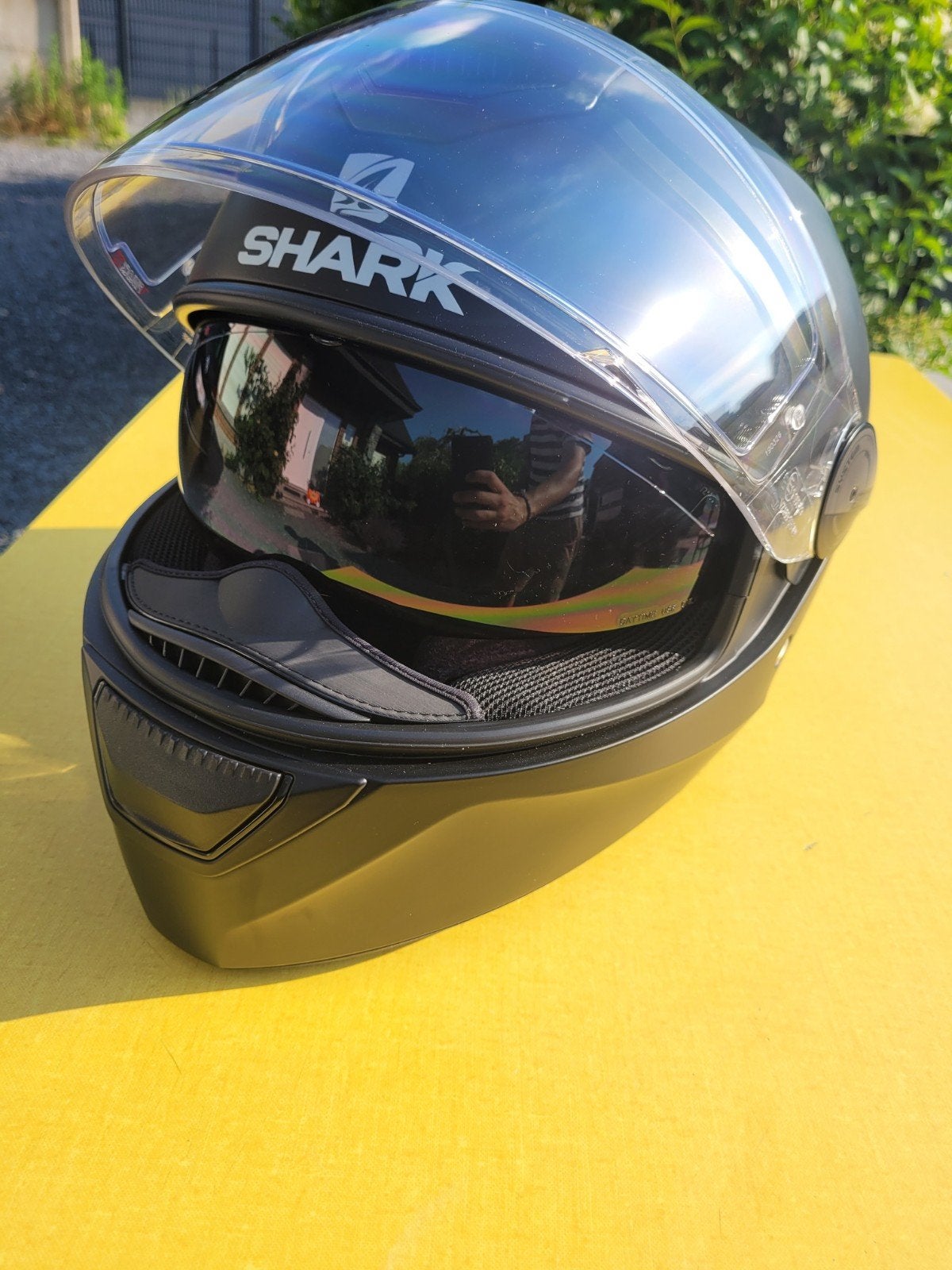 Casque moto Shark XS avec visière solaire, Motos, Enlèvement ou Envoi, XS, Shark