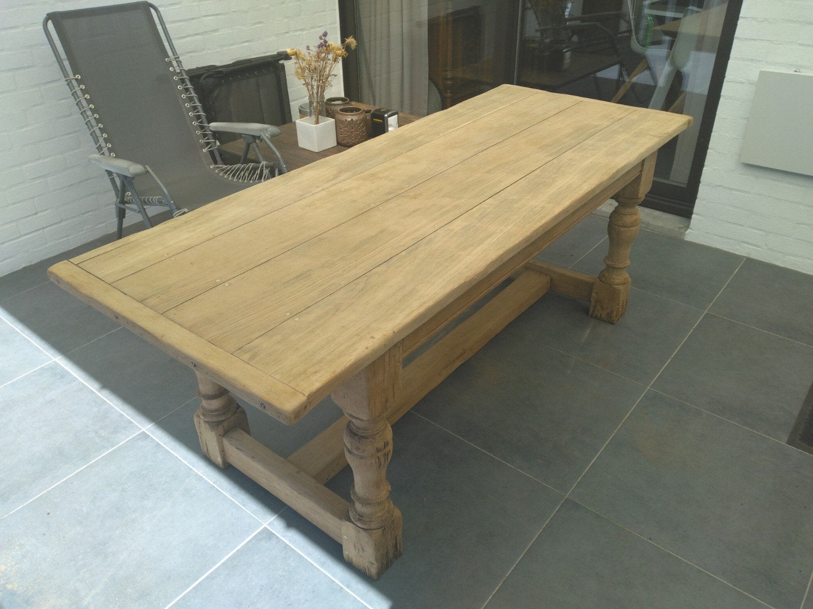 Antieke eiken kloostertafel, Antiek en Kunst, Ophalen