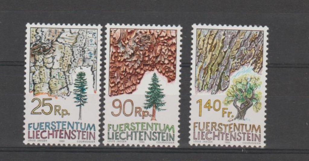 Liechtenstein 1986 Flore - Arbres **, Envoi, Non oblitéré, Animal et Nature
