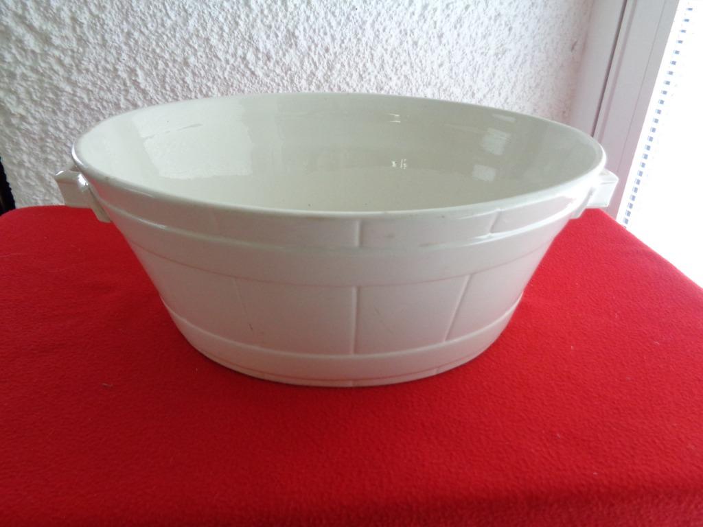 Bassine céramique: Marque "BOCH La Louvière". Ancienne., Antiquités & Art, Enlèvement ou Envoi